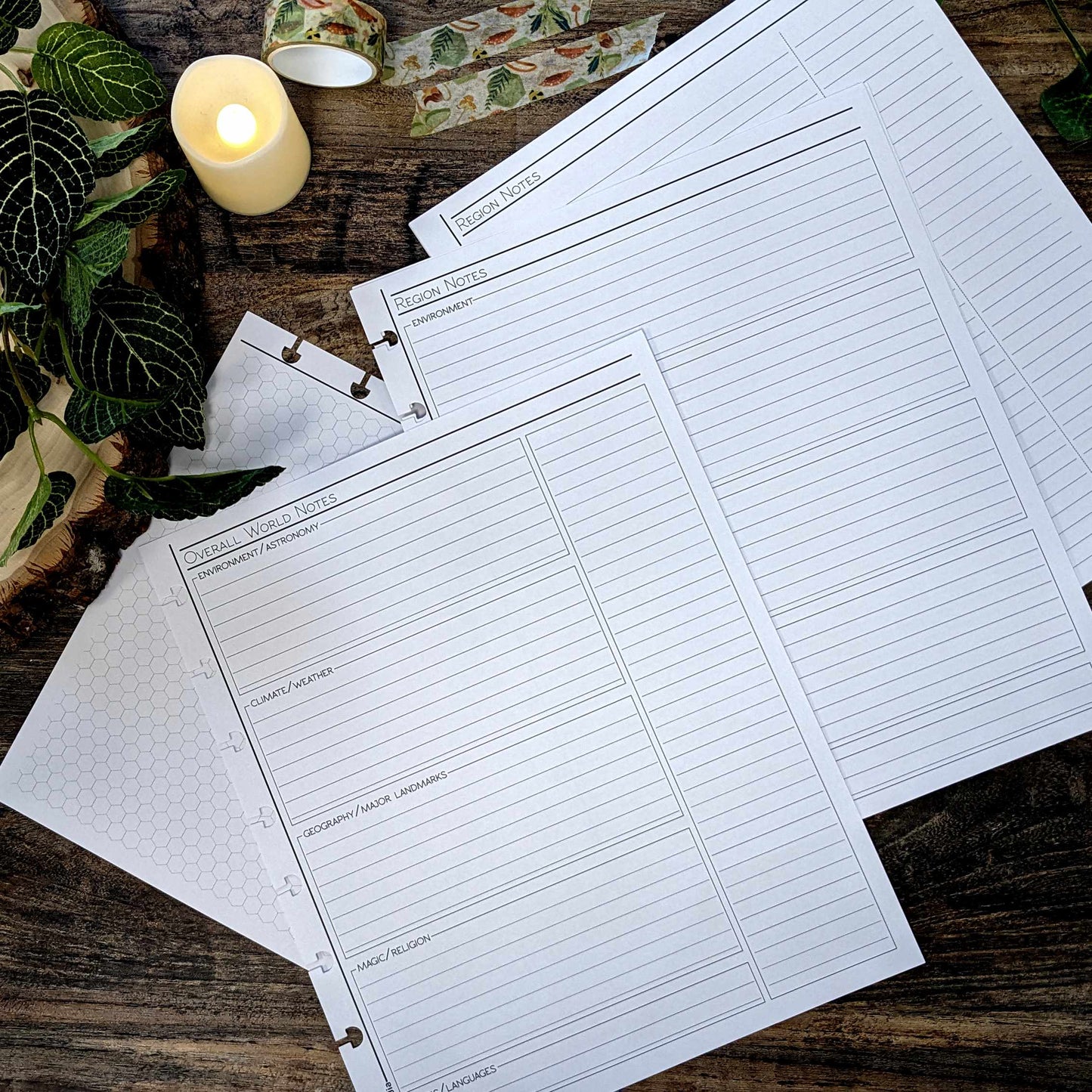 Minimal Page Refills | DM/GM Sized Notebooks
