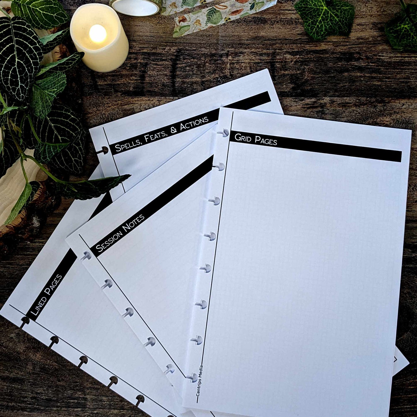 Minimal Page Refills | Player's Notebook Size