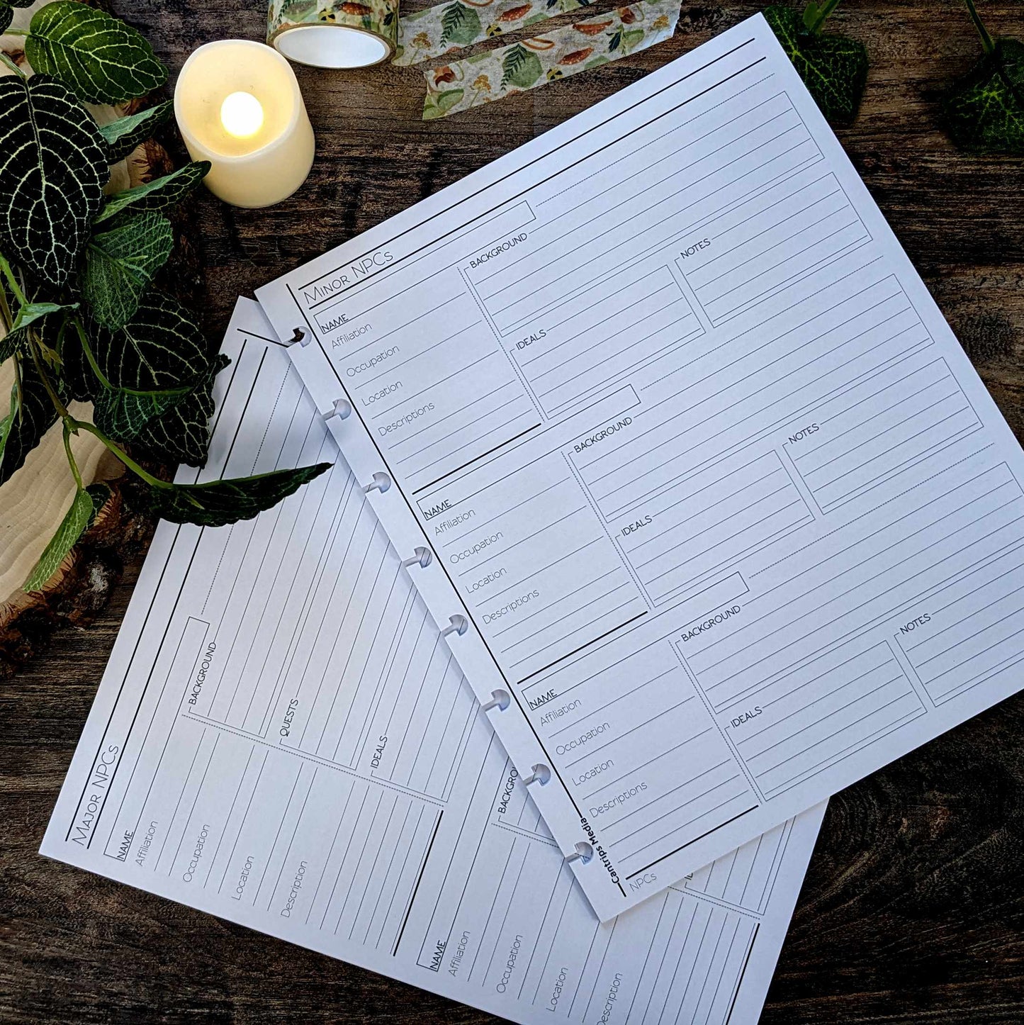 Minimal Page Refills | DM/GM Sized Notebooks