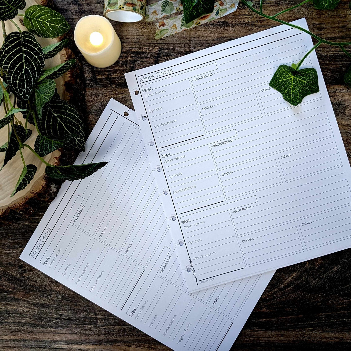 Minimal Page Refills | DM/GM Sized Notebooks