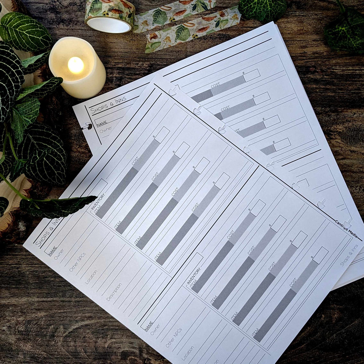 Minimal Page Refills | DM/GM Sized Notebooks