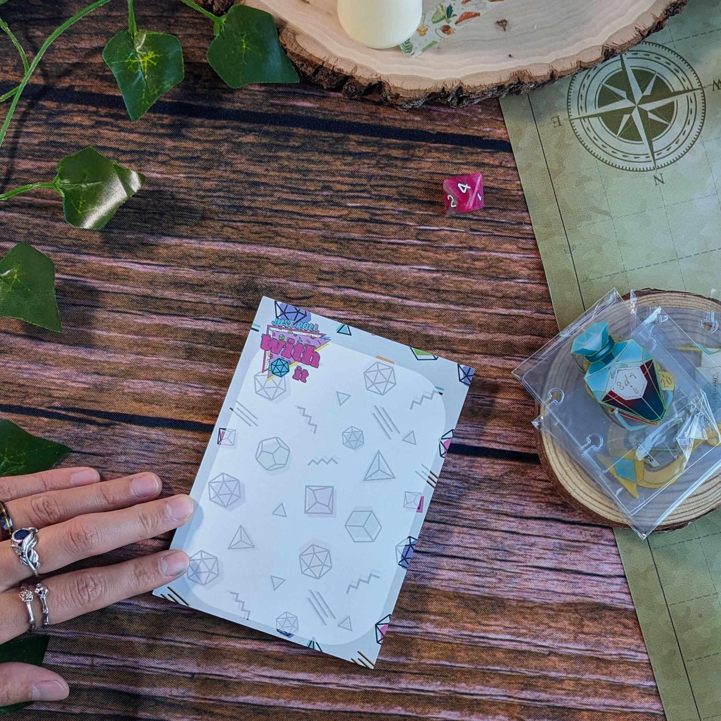 Just Roll With it Notepad TTRPG, DND, Dice