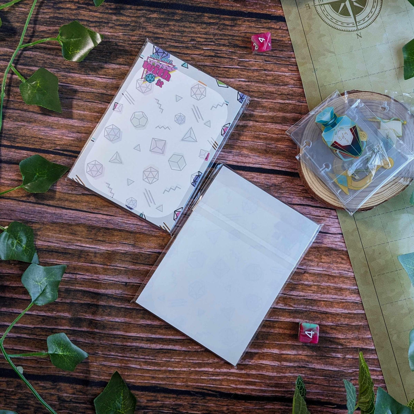 Just Roll With it Notepad TTRPG, DND, Dice