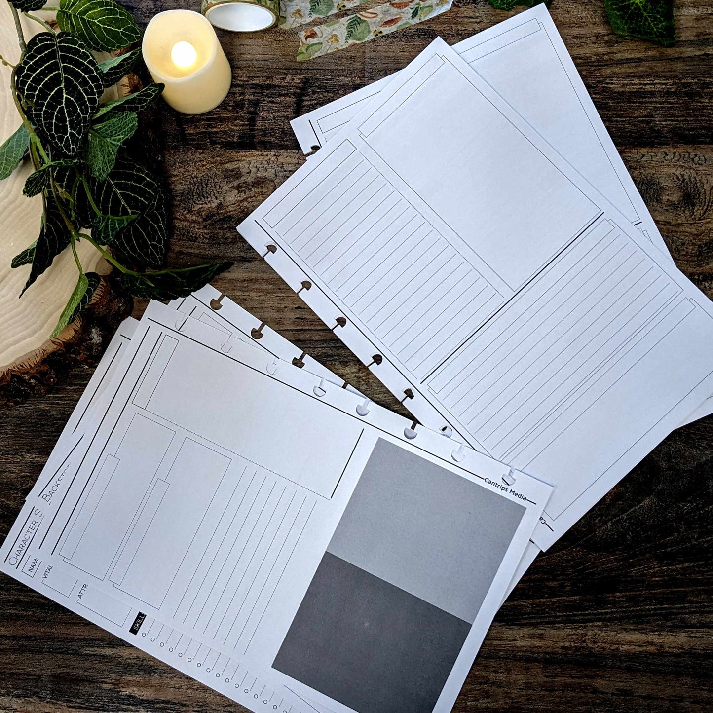 Universal TTRPG Character Sheets | Player's Notebook Size