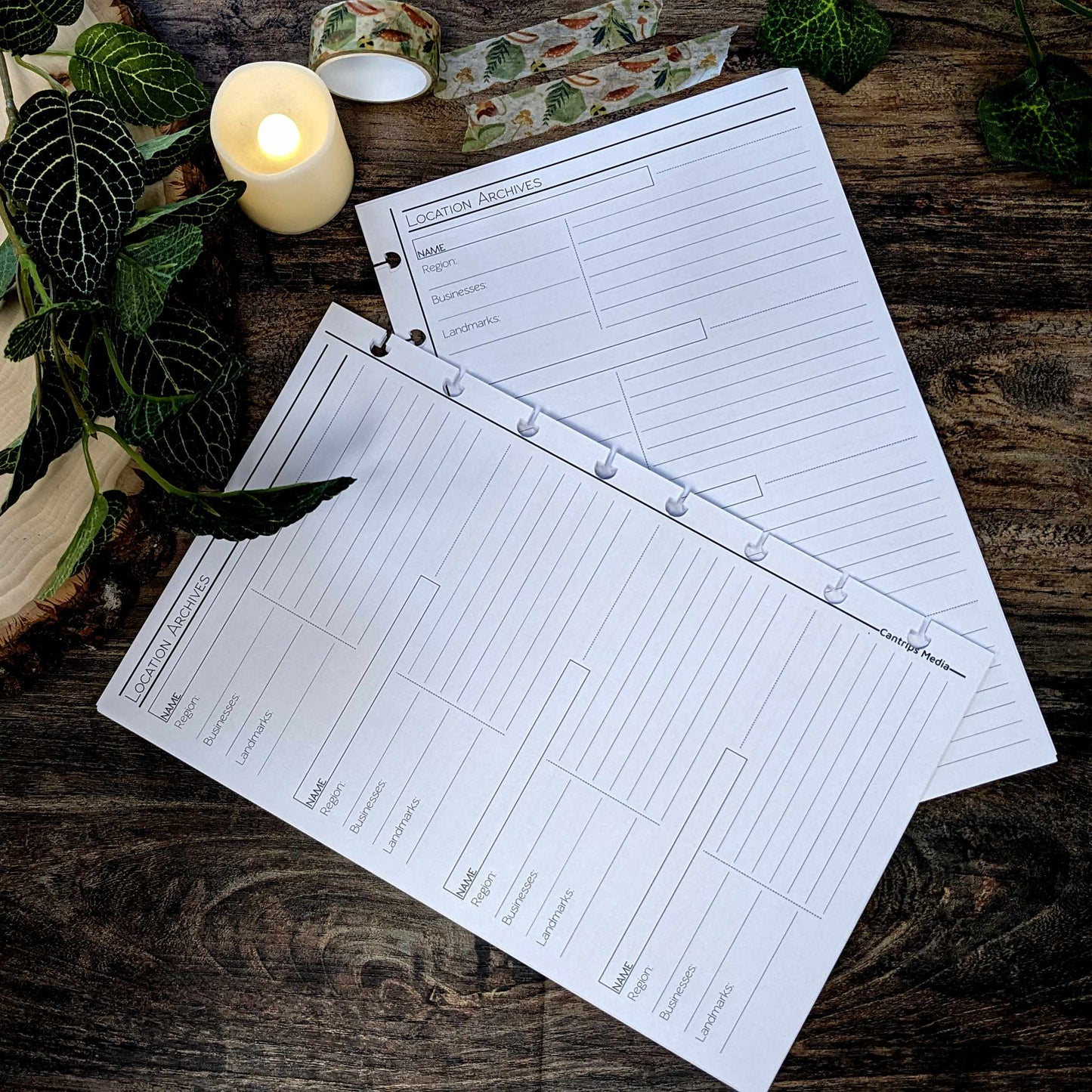 Minimal Page Refills | Player's Notebook Size