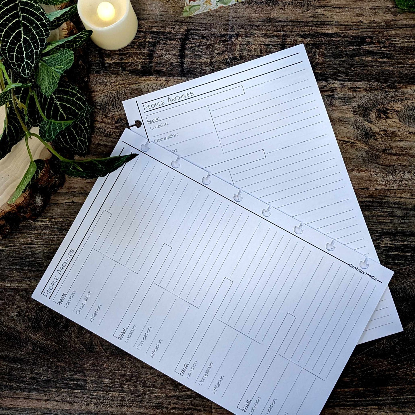 Minimal Page Refills | Player's Notebook Size