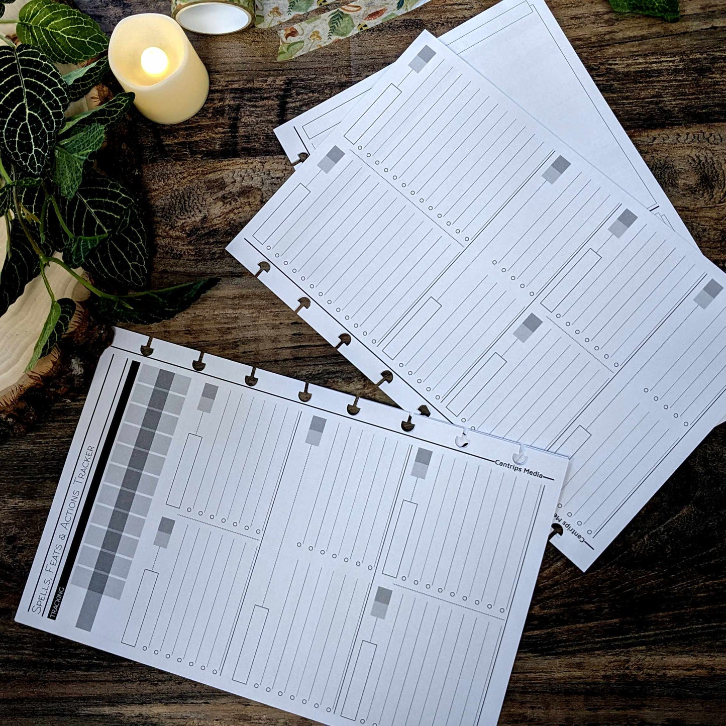 Universal TTRPG Character Sheets | Player's Notebook Size