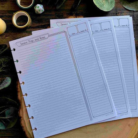 Art Deco Styled Refill Packs for DMs | DM & GM Size Notebooks