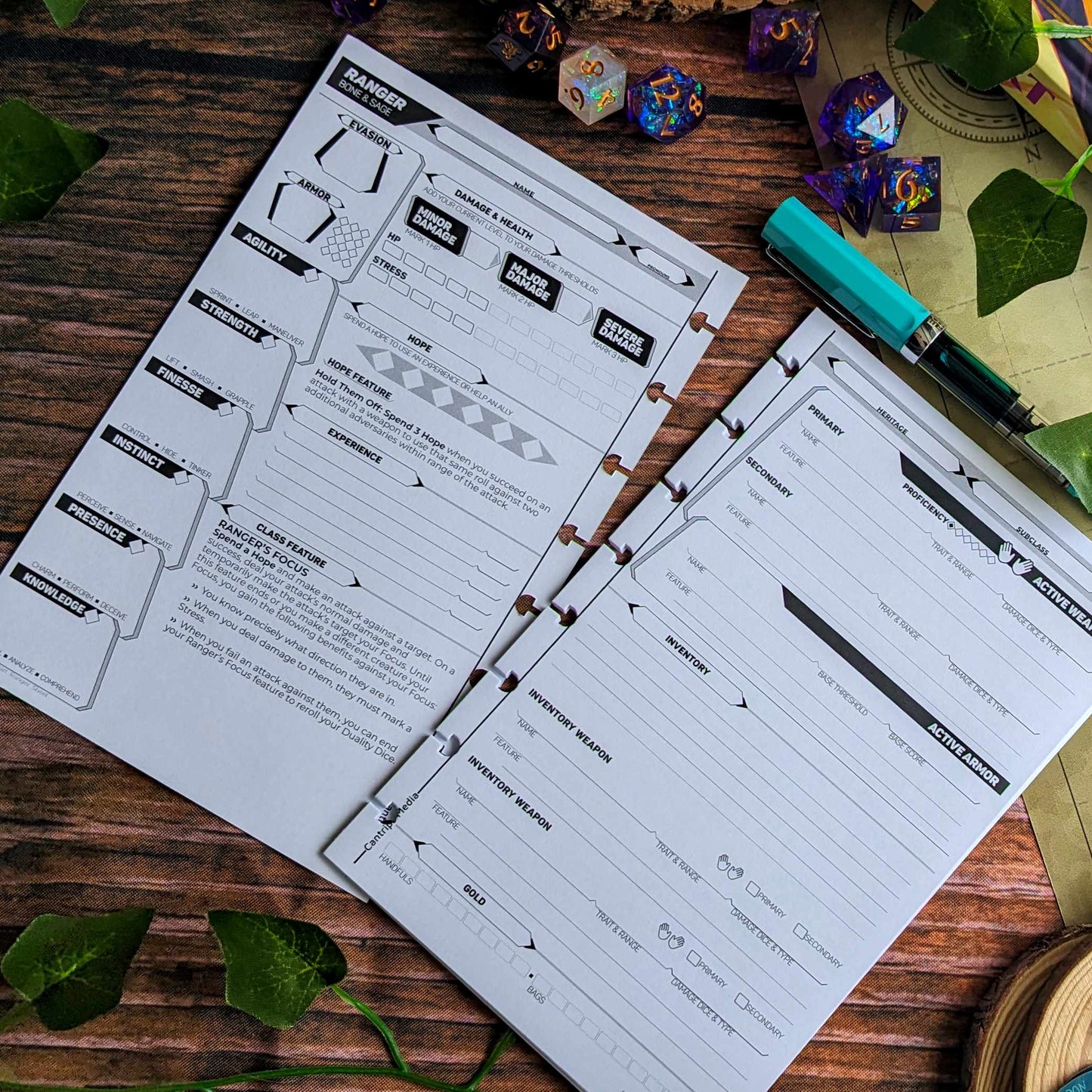 Daggerheart Character Sheets