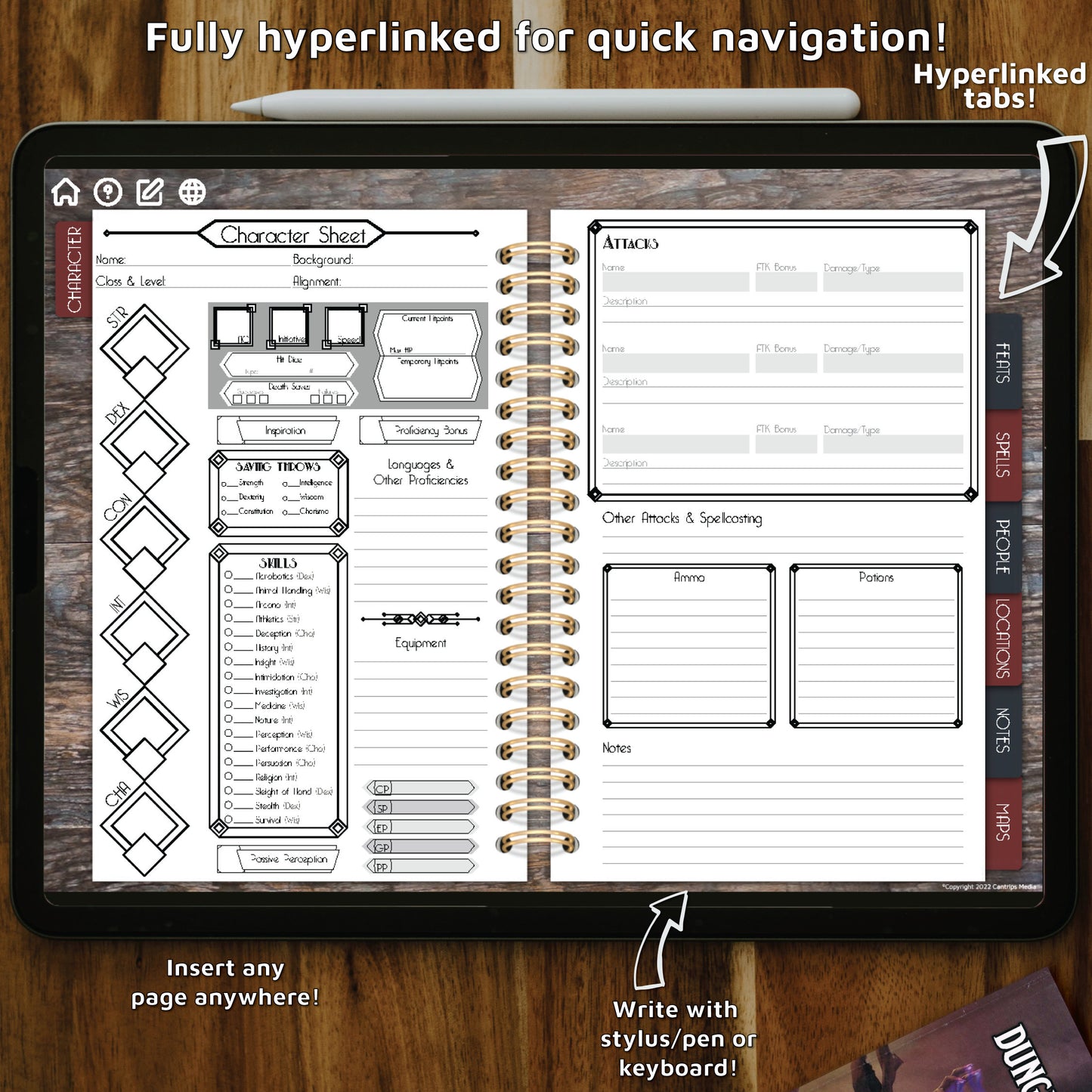 Adventure Calls - Digital Player's Notebook