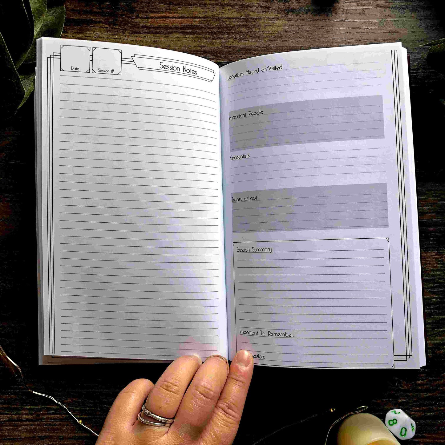 Hardcover Art Deco Player's Notebook