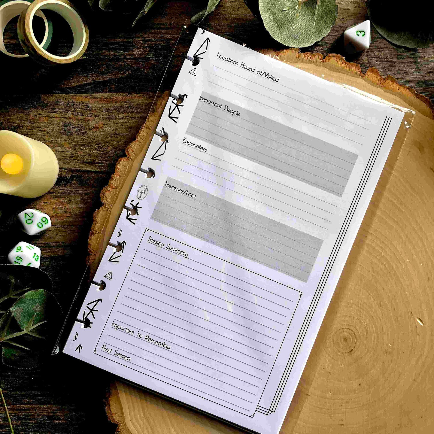 Session Notes Page Pack (Art Deco)