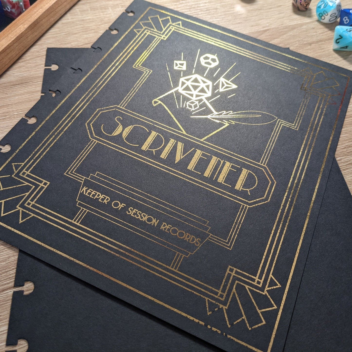 DM Notebook Covers - Gold Foil Cardstock Covers For DM's Notebook - Discbound Notebooks