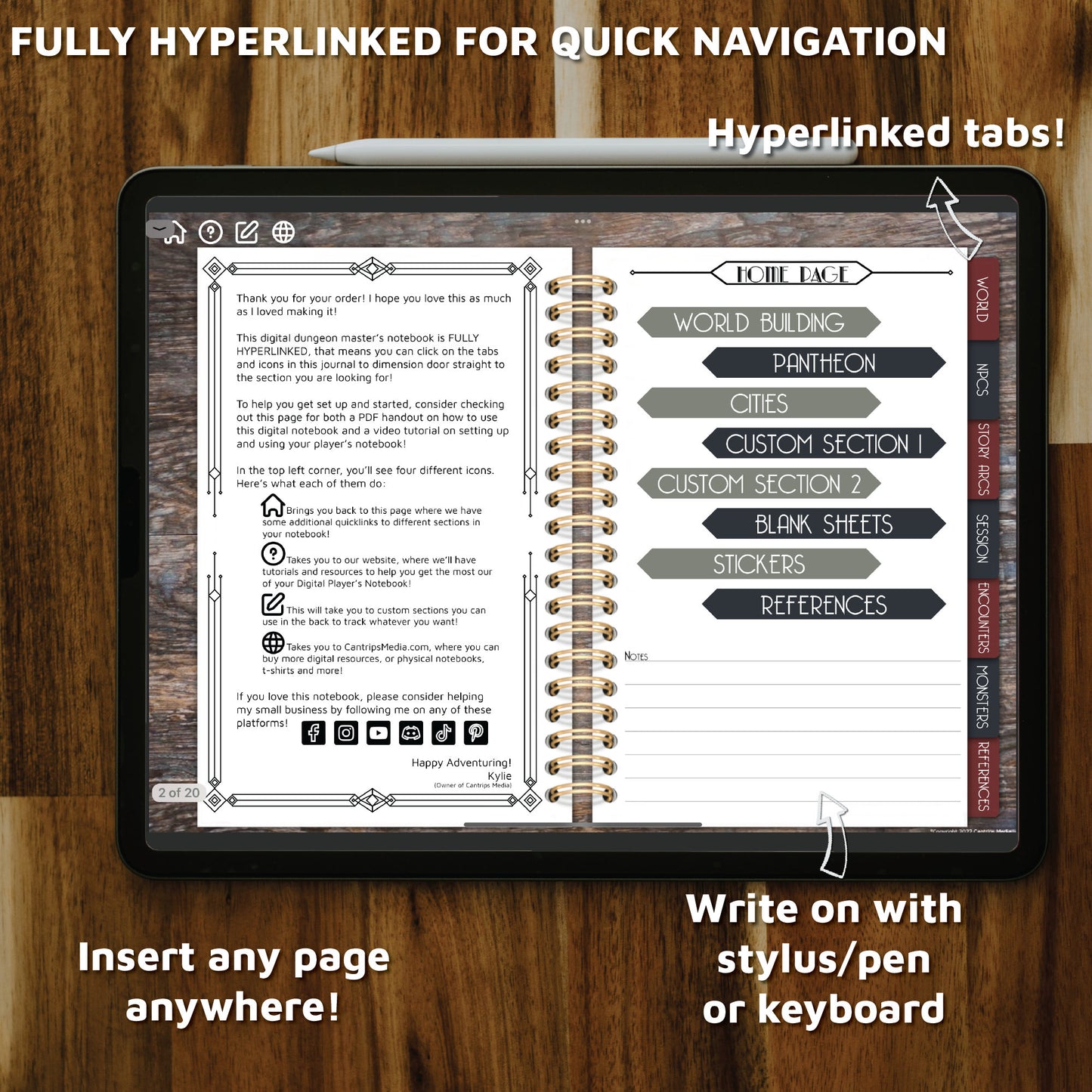 Campaign Assistant - Digital Dungeon Master Notebook