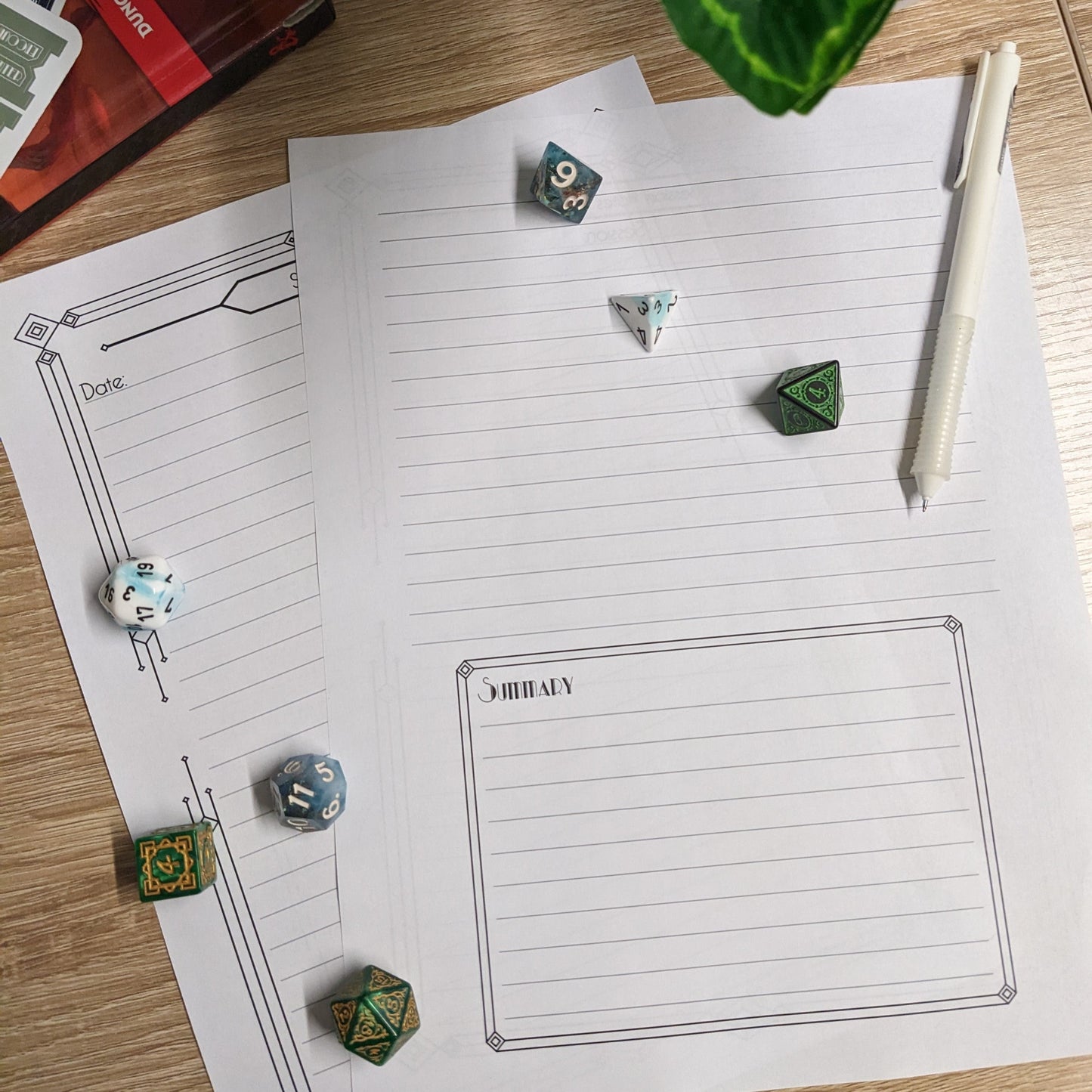 Printable Session Notes Pages