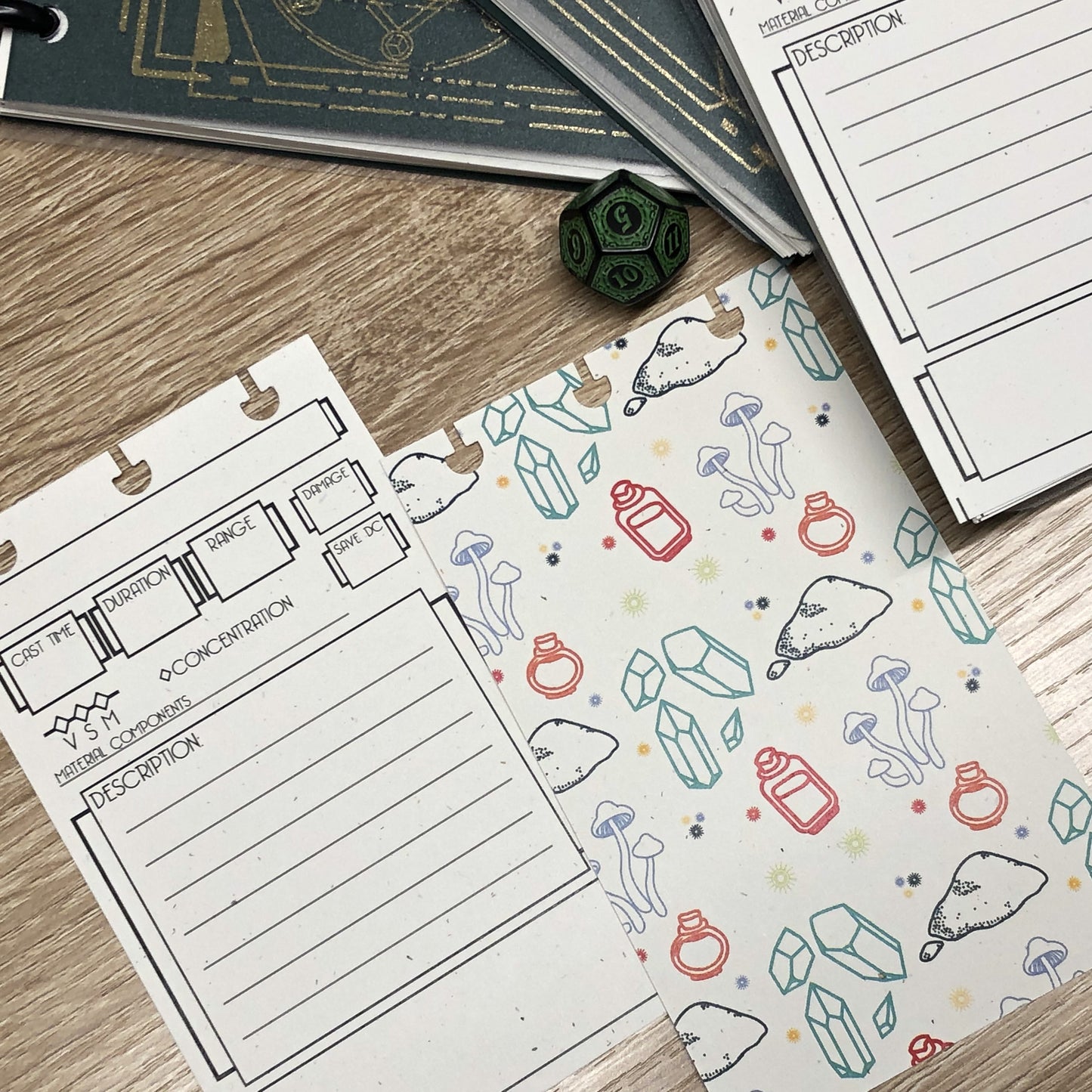 CLEARANCE - Mini Notebook Cards - Speckled Cardstock Version -  D&D 5e