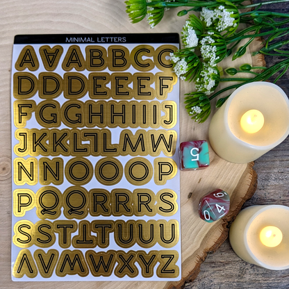 Reflective Sticker Letters Gold Gold Letter Stickers