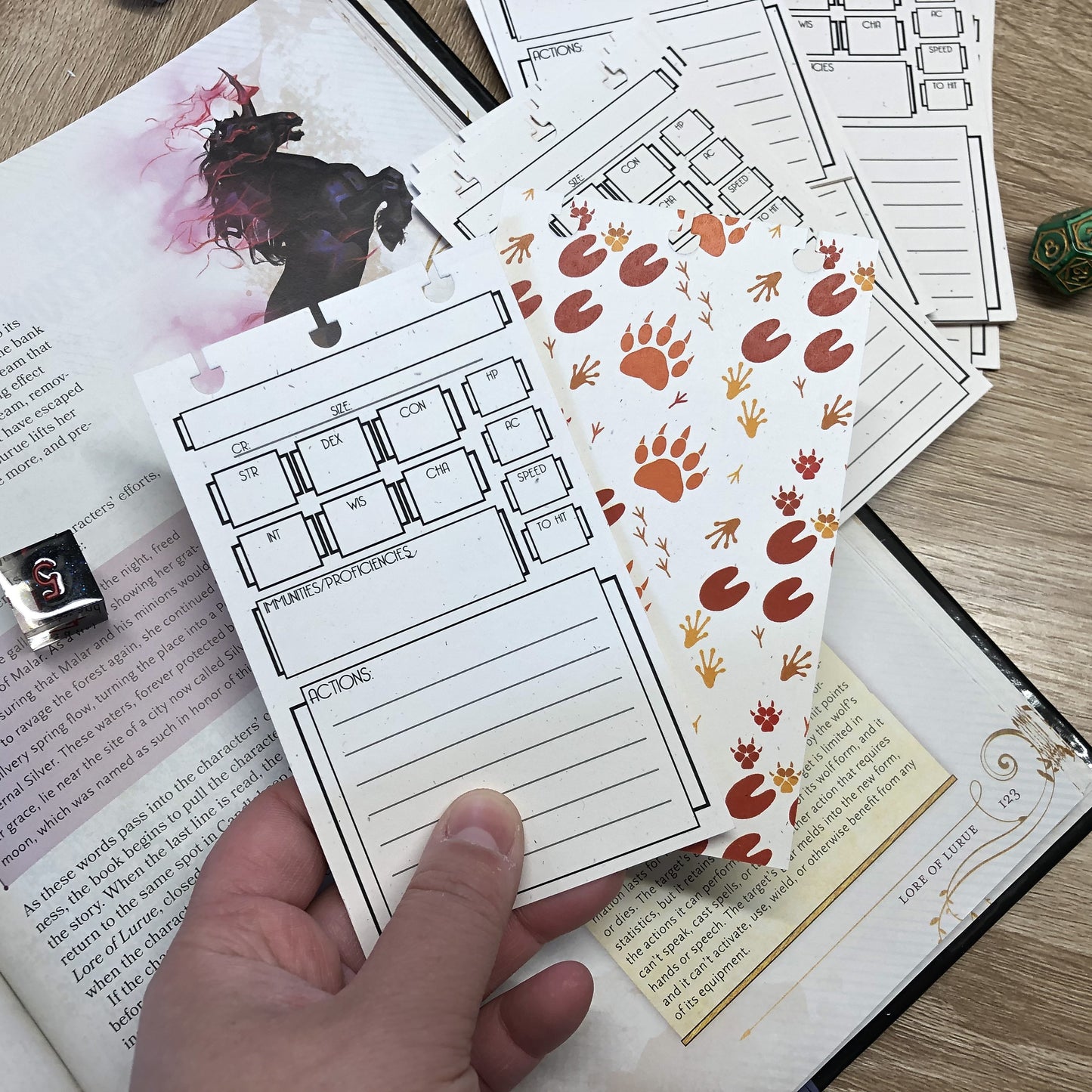 CLEARANCE - Mini Notebook Cards - Speckled Cardstock Version -  D&D 5e