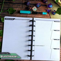 Session Notes Page Pack Refills for Player & Gamemaster Notebooks