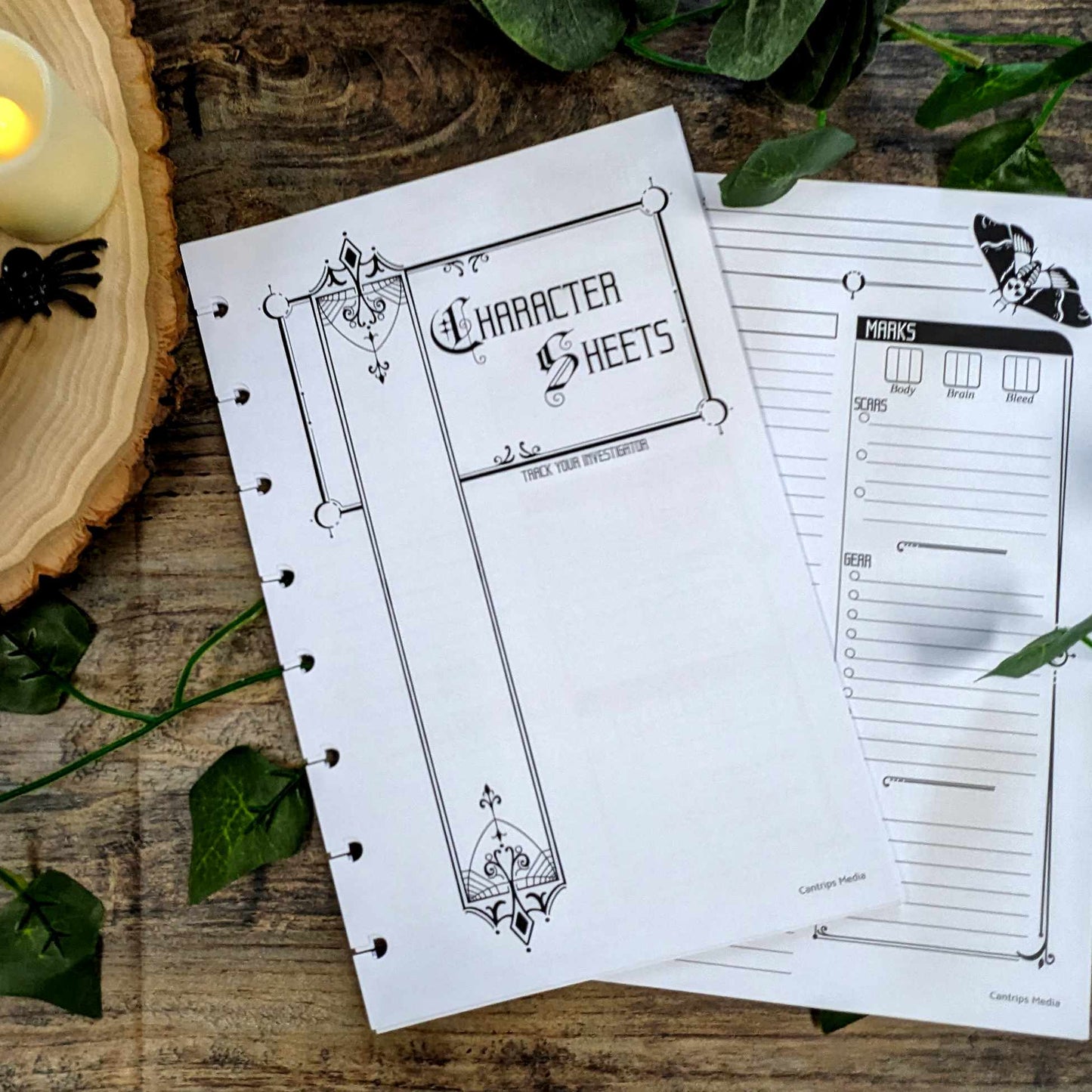 Candela Obscura Character Sheets | Player Sized Notebooks