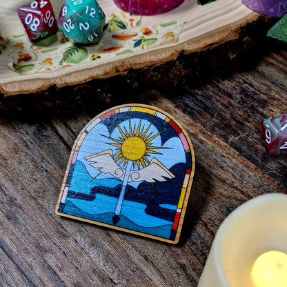 Stained Glass D&D Class Pins | Wooden Pins