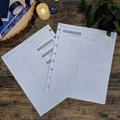 Minimal Page Refills | DM/GM Sized Notebooks