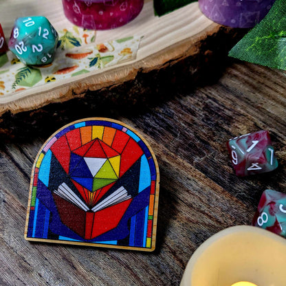 Stained Glass D&D Class Pins | Wooden Pins