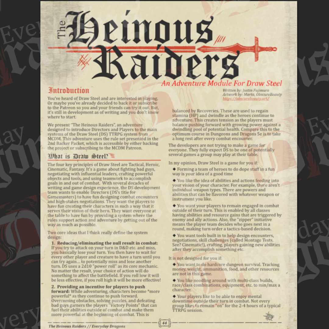 Shadows & Darkness - Digital Version Only - Everyday Dragons Magazine Issue 2