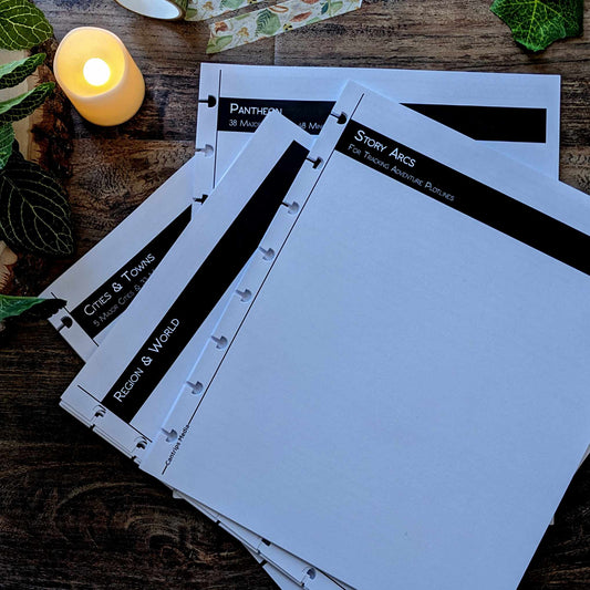 Minimal Page Refills | DM/GM Sized Notebooks