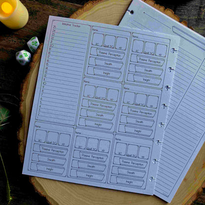 D&D 5e Dungeon Master Sheets | GM & DM Size Notebooks