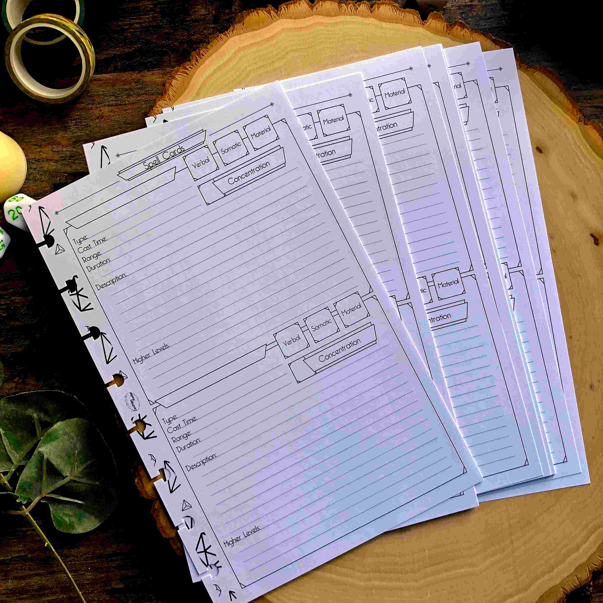 D&D 5e Spell Cards & Abilities | Player Sized Notebooks – Cantrips