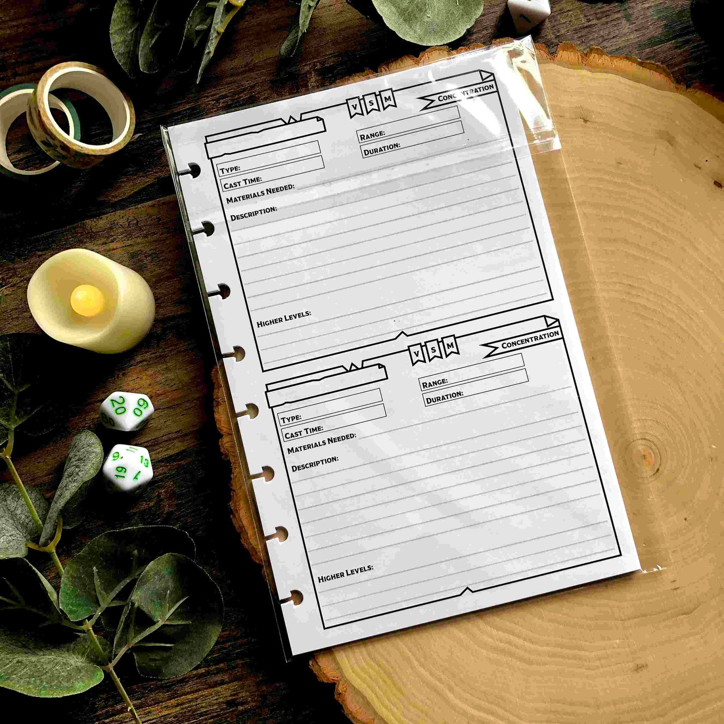 D&D 5e Spell Cards & Abilities | Player Sized Notebooks – Cantrips