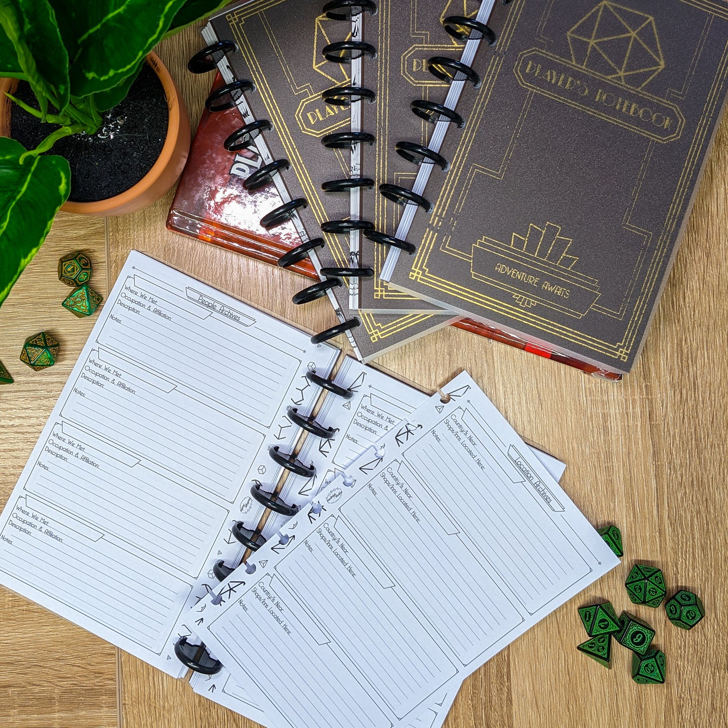 6-Player Party Pack (Includes one DM Notebook!)