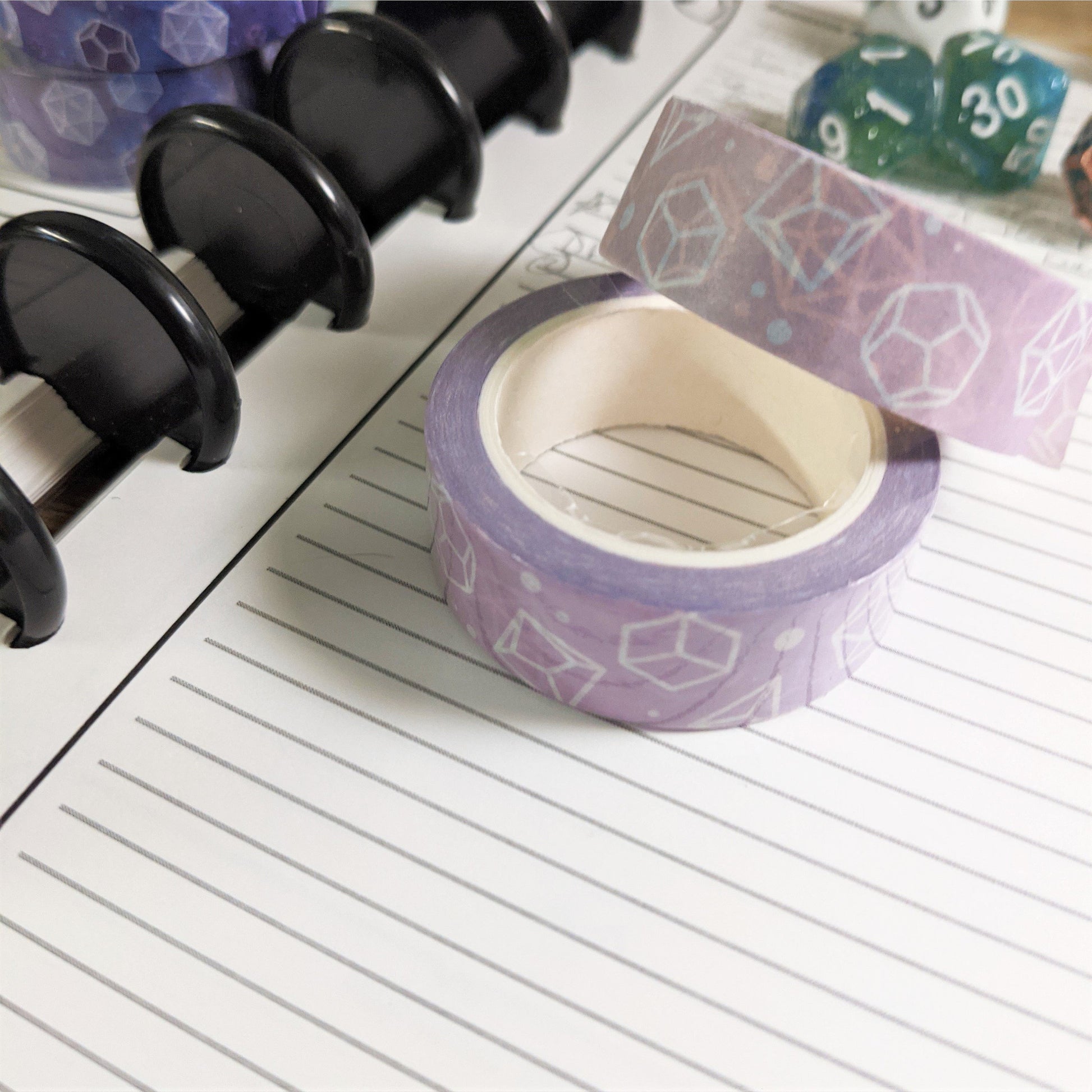 Purple & Pink Pastel D&D Dice Washi Tape – Cantrips Media