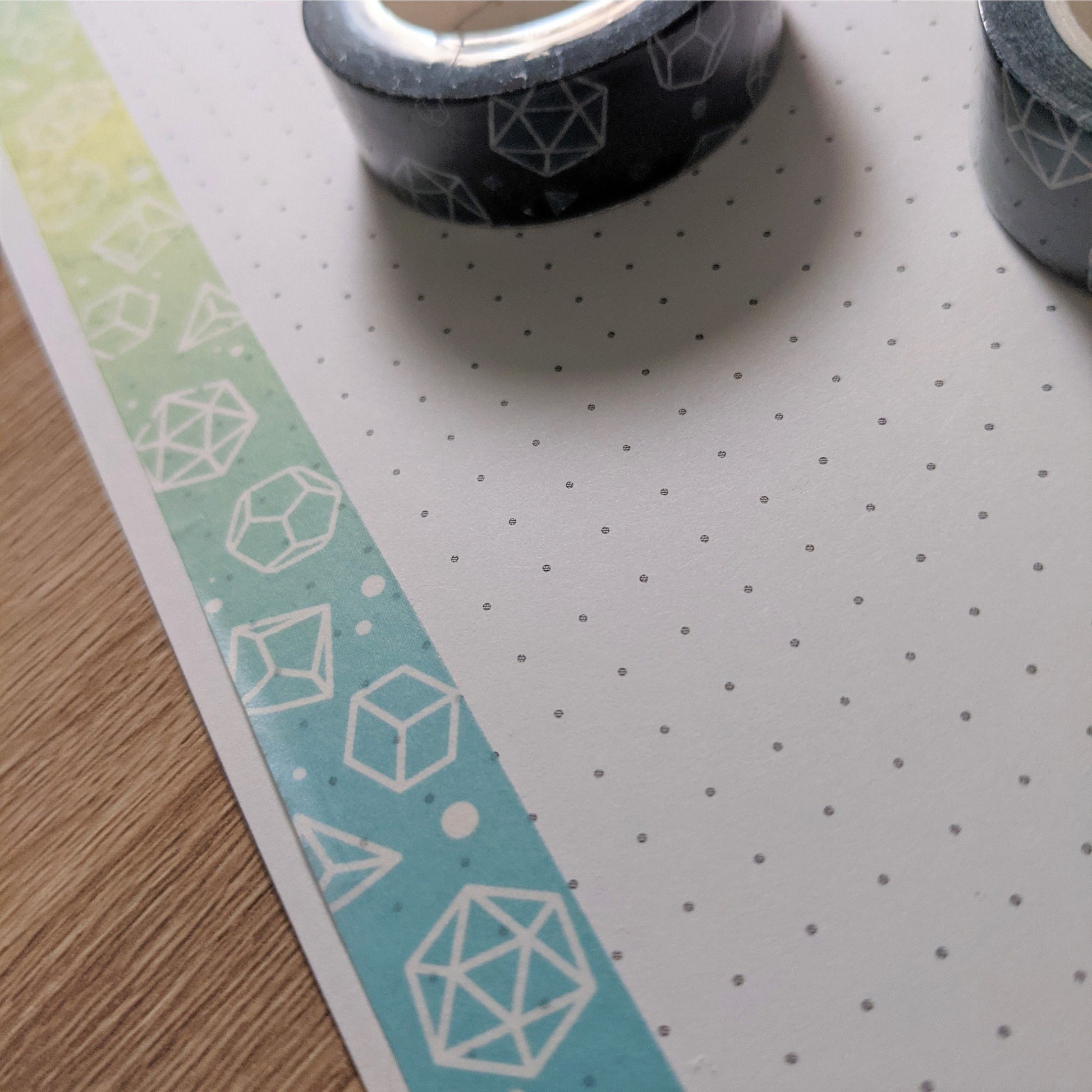 Green & Yellow Pastel D&D Dice Washi Tape – Cantrips Media