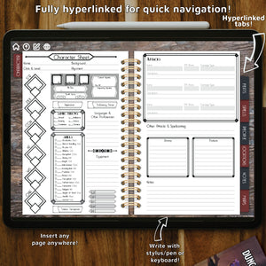 Adventure Calls - Digital Player&#39;s Notebook