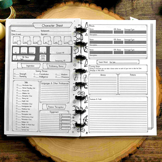 Rogue Character Sheets Page Pack (Art Deco Version)
