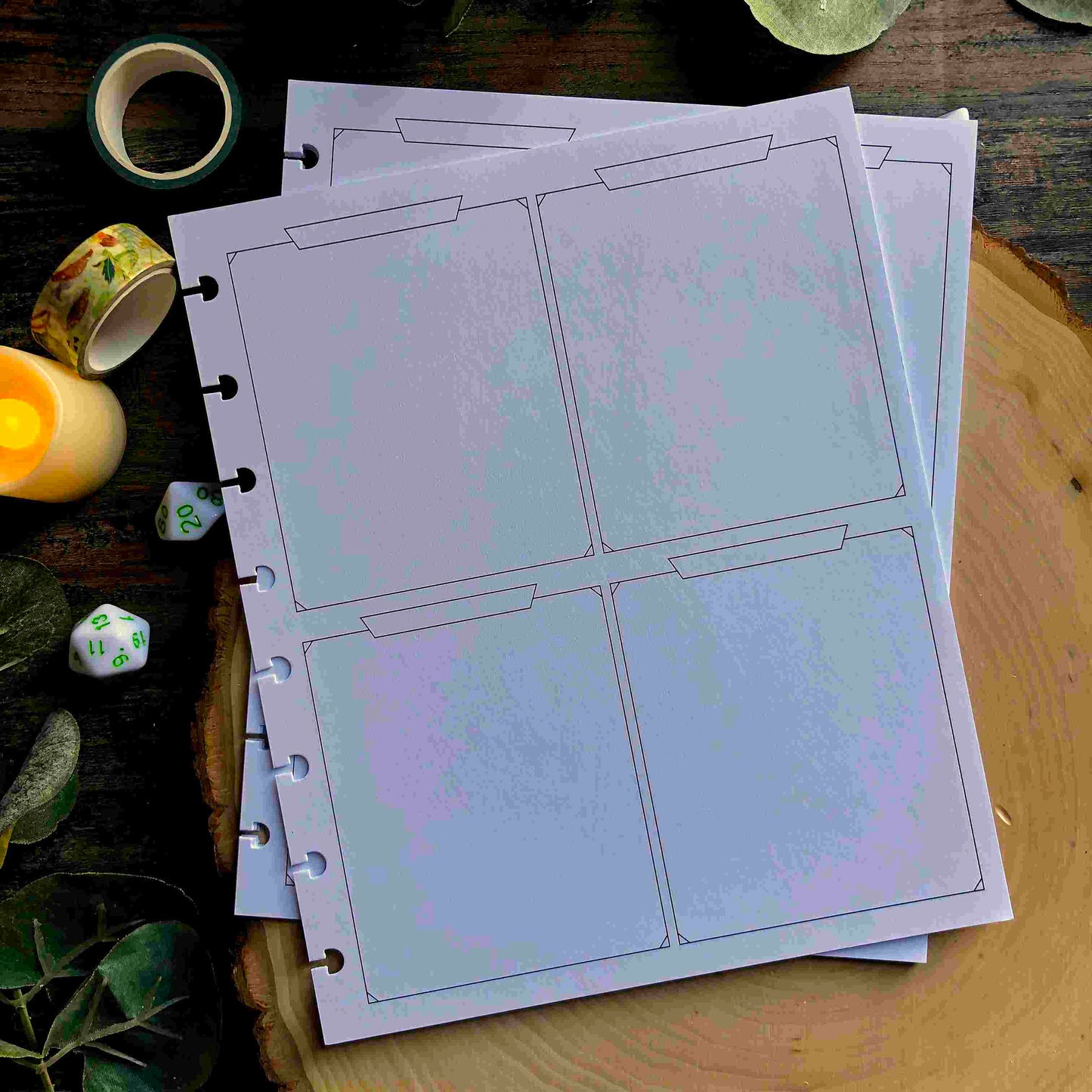 Quadcard Sheets Page Pack | DM's Guide to Adventure Refill