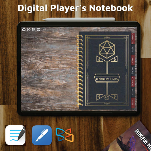 Adventure Calls - Digital Player&#39;s Notebook