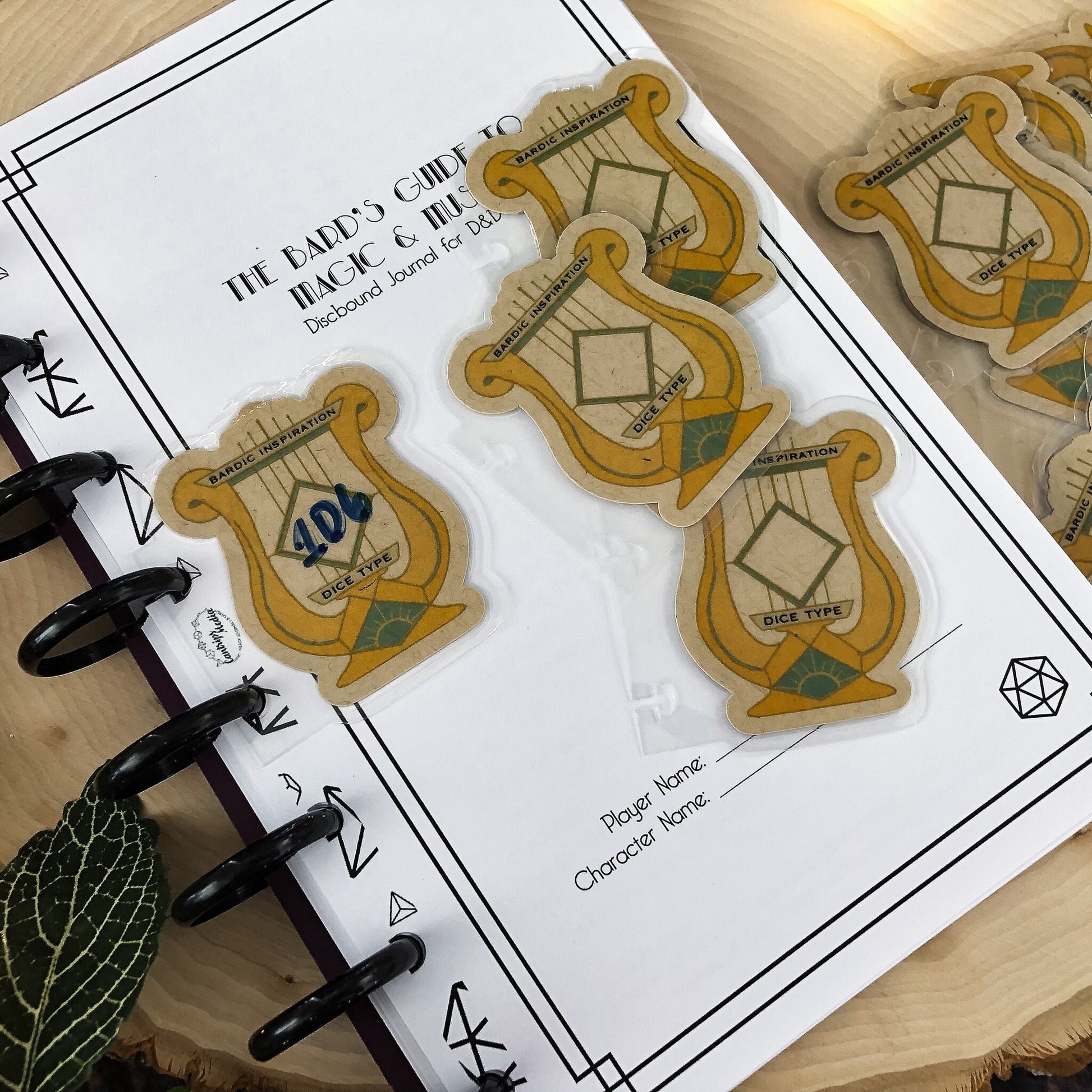 Bardic Inspiration Tokens for Discbound Notebooks and D&D