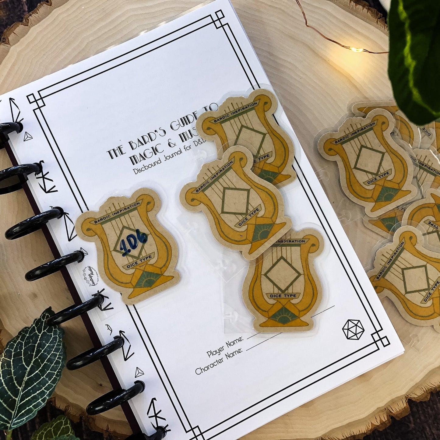 Bardic Inspiration Tokens for Discbound Notebooks and D&D