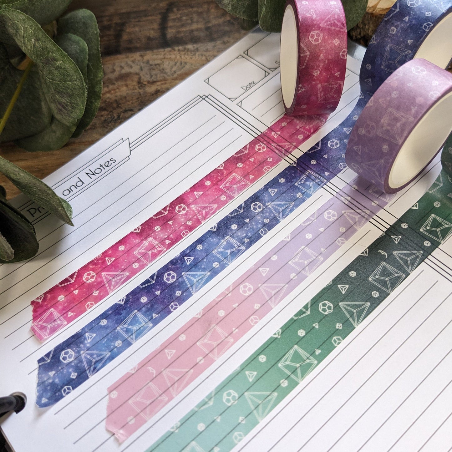 Little Dicey Washi Tape - D&D Dice Washi Tape
