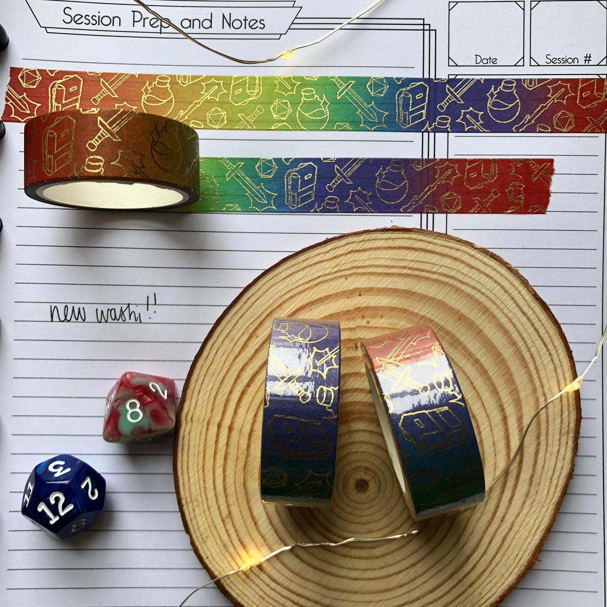 Adventuring Gear - Gold Foil Washi Tape
