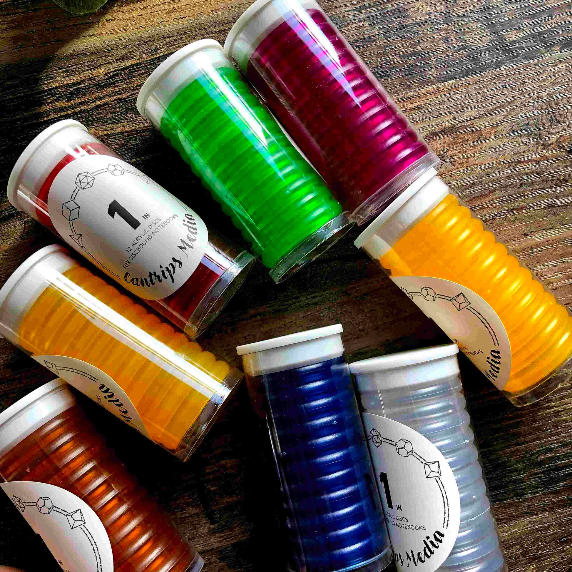 Colored Plastic 1-inch Discs | For discbound Notebooks – Cantrips Media