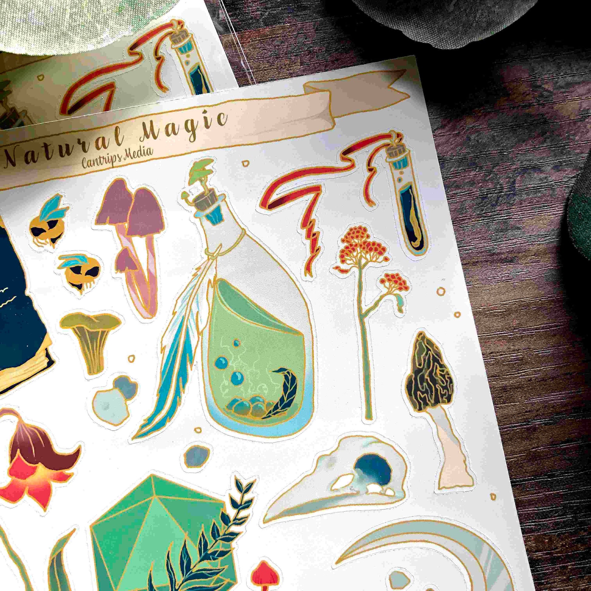 Natural Magic Stickers  Waterproof Druid, Ranger, Wild Magic, Sticker –  Cantrips Media