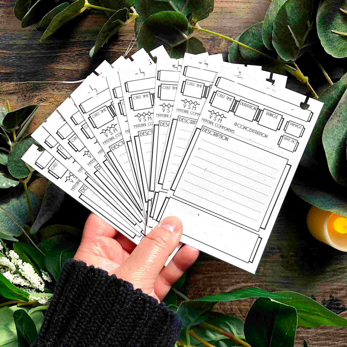 Spell Cards for Tome of Spells - Mini Notebook for D&D 5e