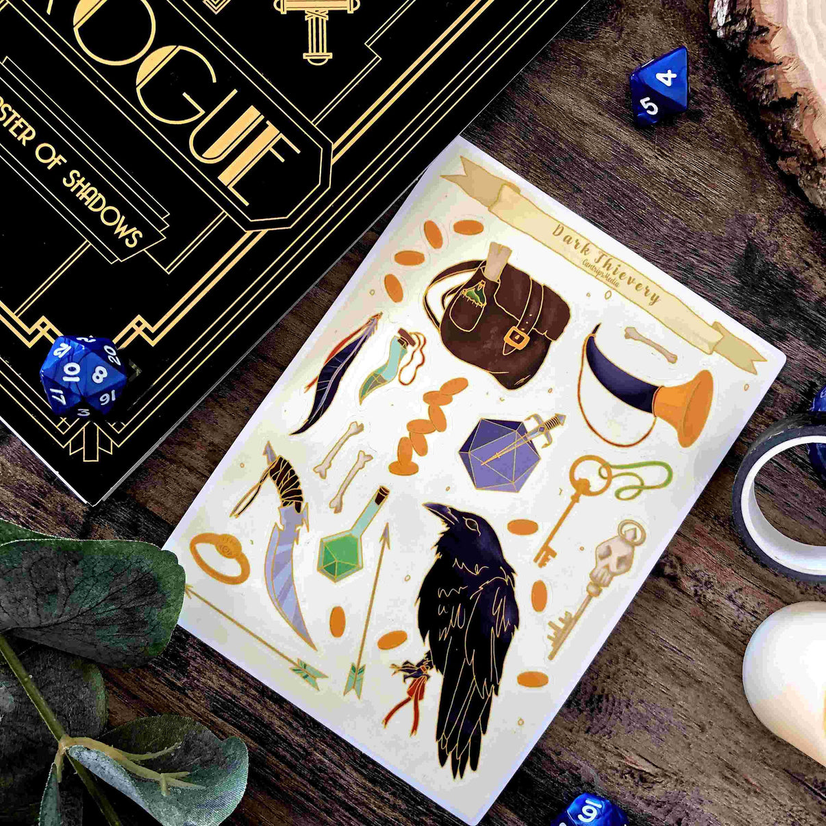 Dark Thievery Stickers | D&D stickers