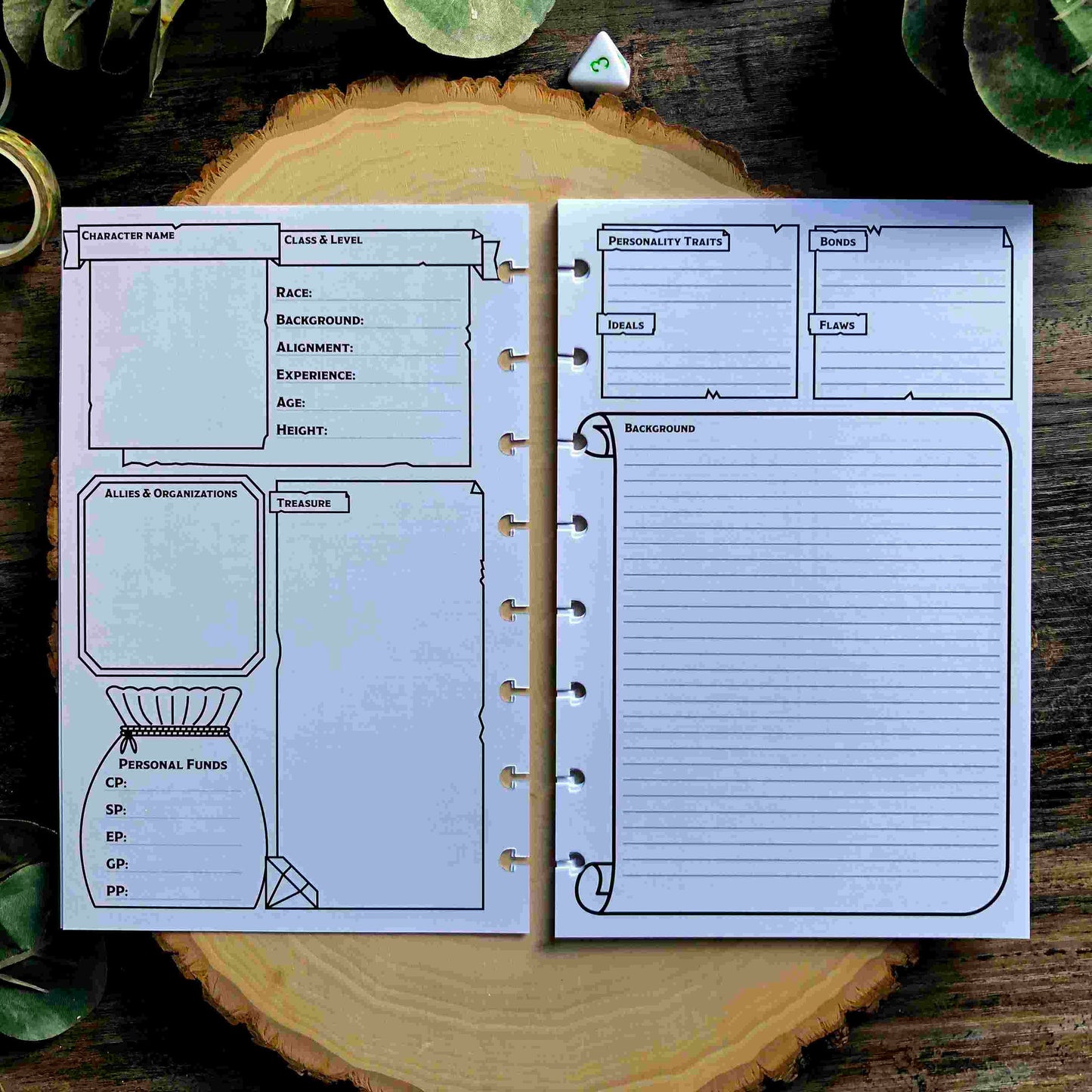Character Sheets Page Pack (Classic)
