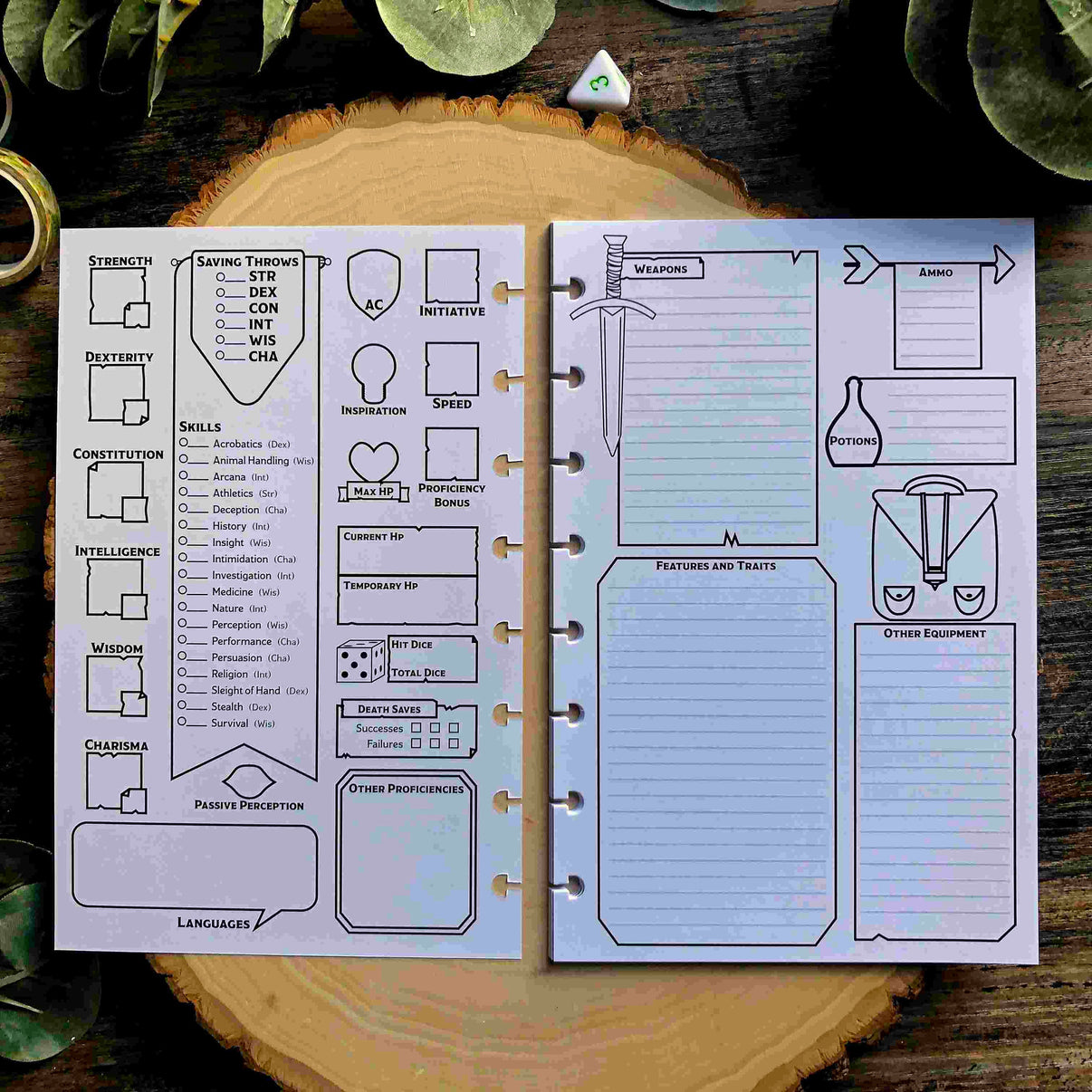 Character Sheets Page Pack (Classic)