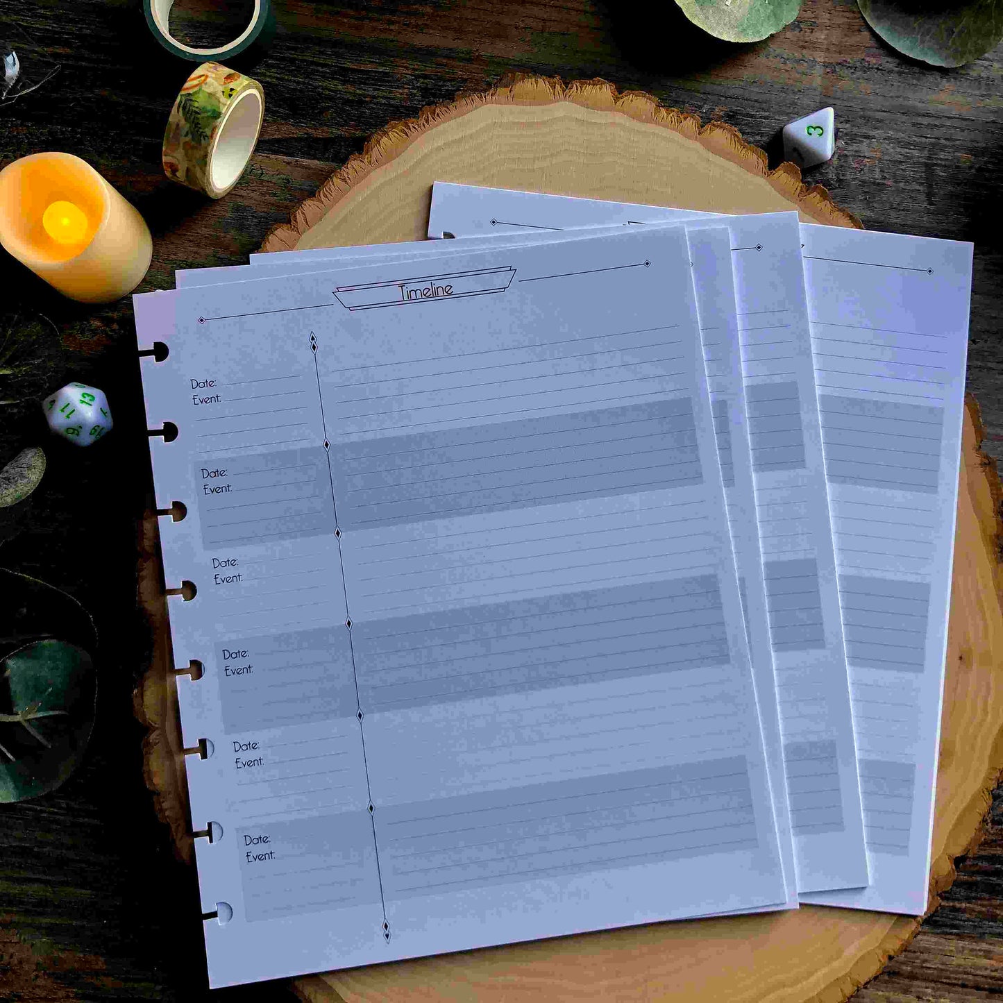 Timeline Sheets Page Pack | DM's Guide to Adventure Refill